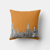 オレンジのNYC クッション (裏面)