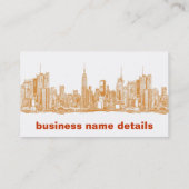 オレンジのNYC 名刺 (裏面)