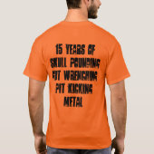 オレンジのOBA第15のanniverseryのTシャツ Tシャツ (裏面)