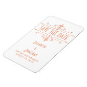 オレンジのv2飾ファンシーり付け日付磁石を保存 マグネット (左側)