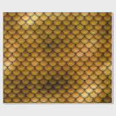 オレンジはかりで測/黄色の魚 ラッピングペーパー (フラット)