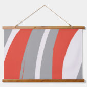 オレンジはっきりしたとグレーの抽象芸術 吊り下げ型タペストリー (正面)