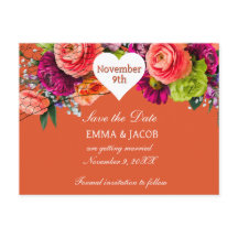 オレンジはっきりしたとピンクのバラ