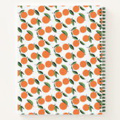 オレンジはっきりしたパターン名ノートブック ノートブック (裏面)