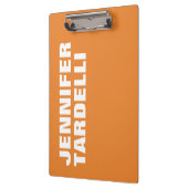 オレンジはっきりしたミニマルモダンプロフェッショナル クリップボード (左)