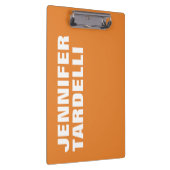 オレンジはっきりしたミニマルモダンプロフェッショナル クリップボード (右)