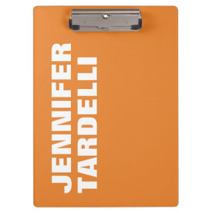 オレンジはっきりしたミニマルモダンプロフェッショナル クリップボード