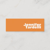 オレンジはっきりしたミニマルモダンプロフェッショナル スキニー名刺 (正面)