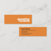 オレンジはっきりしたミニマルモダンプロフェッショナル スキニー名刺 (正面/裏面)
