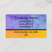 オレンジはっきりしたモダン色と青の幾何学的デザイン 名刺 (裏面)