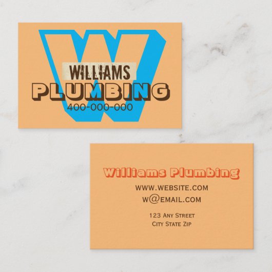 オレンジはっきりした色と水色の羽毛または他の 名刺 (正面/裏面)