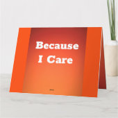 オレンジはっきりした色のハッピーバースデーカードのパーソナライズ文字 カード (裏面)