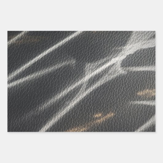 オレンジはっきりした色のモダン線が縞模様 ラッピングペーパーシート (正面3)