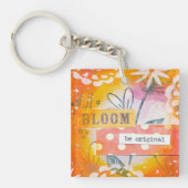 オレンジはっきりした色キーチェーン キーホルダー (正面)