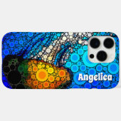 オレンジはっきりした色クラゲ青海名前をカスタムする Case-Mate iPhoneケース (裏面 (横))