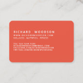 オレンジはっきりした赤(EntreprenNameイニシャル付き)    名刺 (裏面)