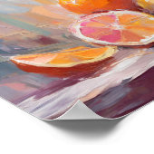 オレンジはまだモダン印象派の芸術 ポスター (角)