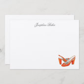 オレンジは個人的なメッセージカードをポンプでくみます ノートカード (正面/裏面)