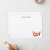 オレンジは個人的なメッセージカードをポンプでくみます ノートカード (正面/裏面インサイチュ)