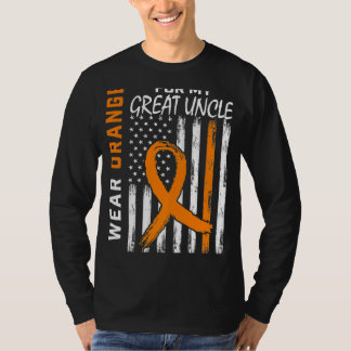 オレンジは叔父素晴らし白血病認識度旗 Tシャツ