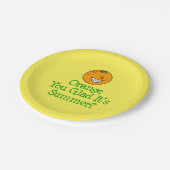 オレンジは夏のプンイエローでよかった ペーパープレート (アングル)