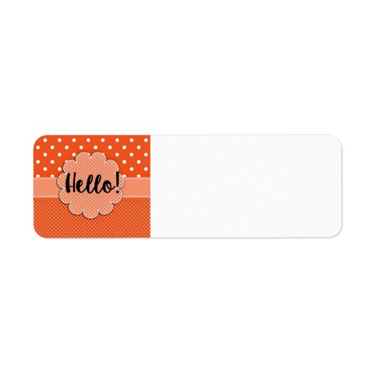 オレンジは嬉しい？住所/品目ラベル ラベル (正面)