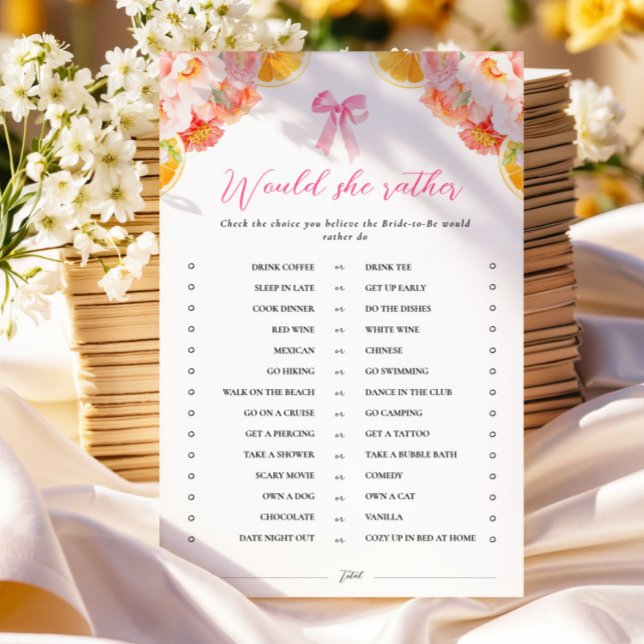 オレンジは彼女の方がブライダルシャワーゲーム (クリエイターアップロード済み)