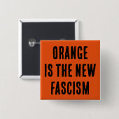 オレンジは新ファシズムのボタン 缶バッジ (正面&裏面)