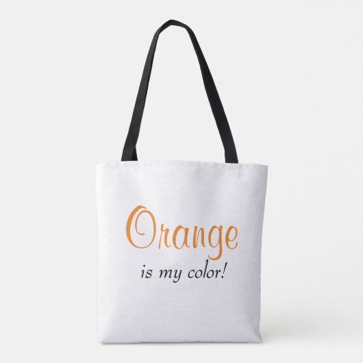 オレンジは私の色かわいい引用文 トートバッグ (裏面)