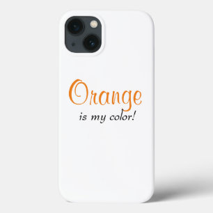 オレンジは私の色だよ 可愛い女の子のフレーズ iPhone 13ケース
