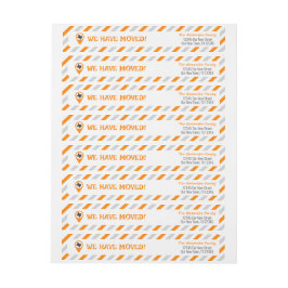 オレンジは移動しストライプのた ラップアラウンドラベル