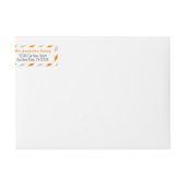 オレンジは移動しストライプのた ラップアラウンドラベル (正面)