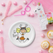 オレンジは紙皿チームチアリーダーの行きます ペーパープレート (パーティー)