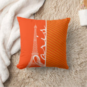 オレンジは縞で飾ります; パリ クッション (ブランケット)