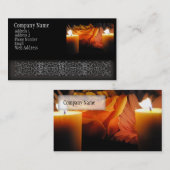 オレンジは蝋燭ライトに上がりました 名刺 (正面/裏面)