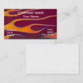 オレンジは赤いペンキの炎を改造します 名刺 (正面/裏面)