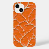 オレンジひび割れ枝iPhoneケース おしゃれデザイン Case-Mate iPhoneケース (裏面)