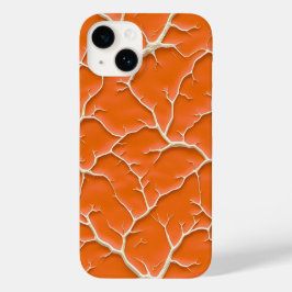 オレンジひび割れ枝iPhoneケース おしゃれデザイン Case-Mate iPhone 14ケース