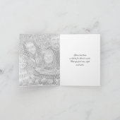 オレンジひまわり結婚の写真サンキューカード サンキューカード (内部)