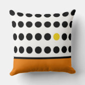 オレンジよくはしゃぐ色の点 クッション (裏面)