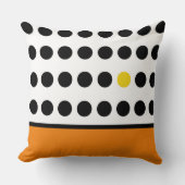 オレンジよくはしゃぐ色の点 クッション (正面)