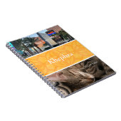 オレンジろうけつ染めフォトコラージュ白縁ど名 ノートブック (右側)