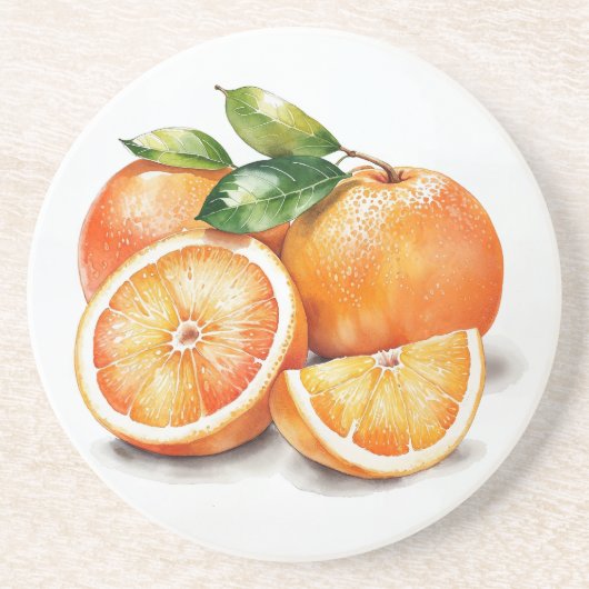 オレンジをスライスして全体 コースター (正面)