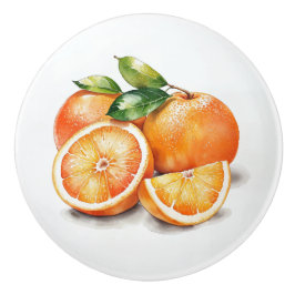 オレンジをスライスして全体 セラミックノブ