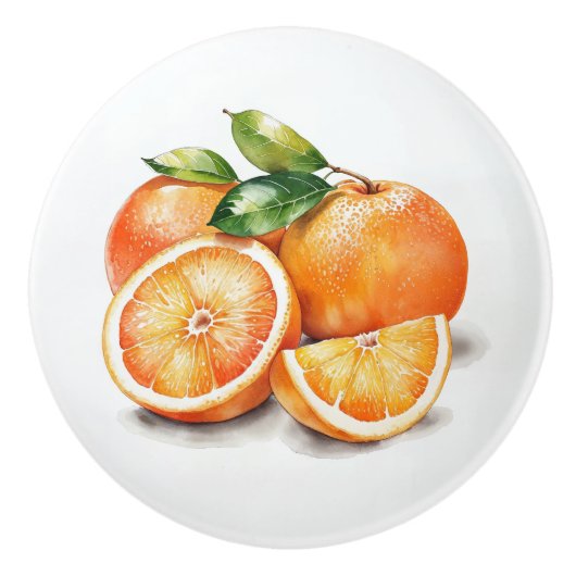 オレンジをスライスして全体 セラミックノブ (正面)