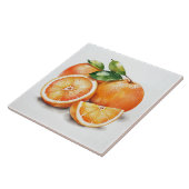 オレンジをスライスして全体 タイル (側面)