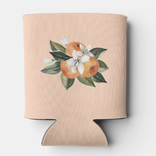 オレンジをテーマにしたかわいこちゃん柑橘系ブライダルシャワーの好意 缶クーラー (裏面)