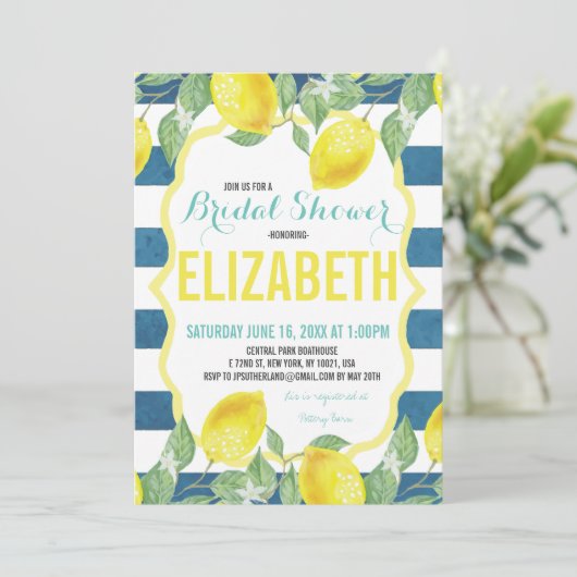 オレンジをテーマにしたウェディングシャワーの招待状 招待状 (スタンド正面)