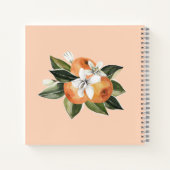 オレンジをテーマにした小さなかわいこちゃんベビーシャワーゲストブック ノートブック (裏面)