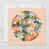 オレンジをテーマにした小さなかわいこちゃんベビーシャワー 招待状 (裏面)